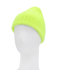 Knitted Beanie Hat HA320007 NEON YELLOW
